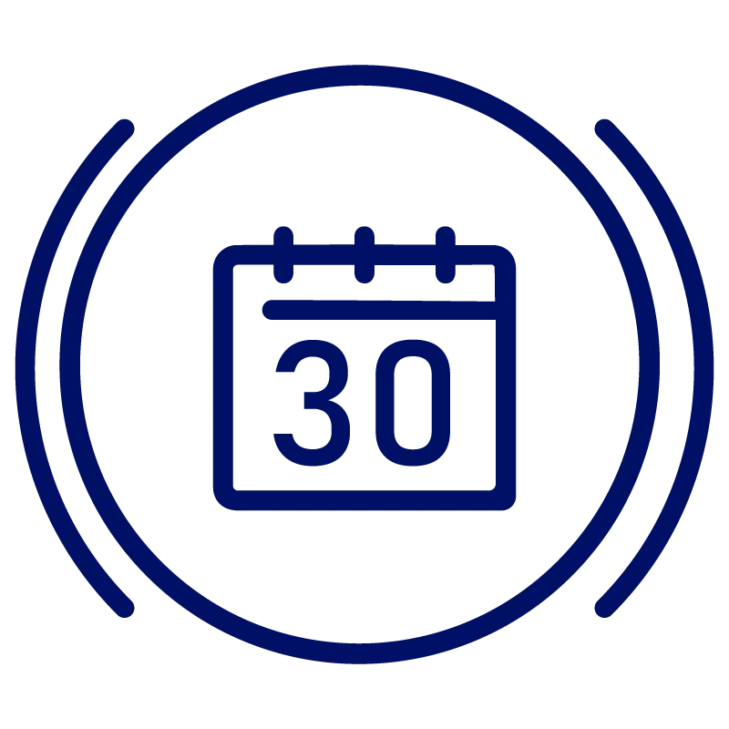 Guardamos tus materiales 30 días.